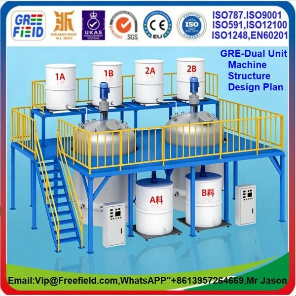 PCE.PolycarboxylateSuperplasticizerLiquidProdictionLine.MachineStructureDesign Plan.GRE-DUx10HBQ-Greefield2